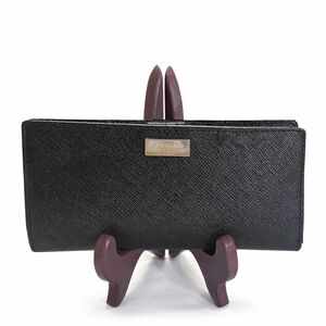 KATE SPADE Black Saffiano Leather Wallet.
